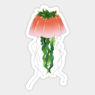 Strawberry Jellofish Sticker